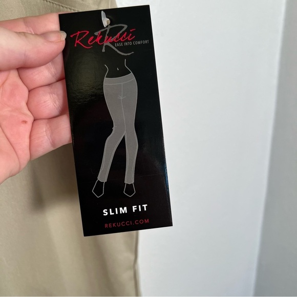 Rekucci Ease into Comfort Stretch Slim Pant Stone 2P - Picture 13 of 14
